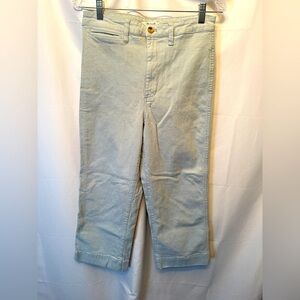 Madewell Size 28 Slim Emmett Wide Leg Crop Pants Speckle Blue 24” Inseam